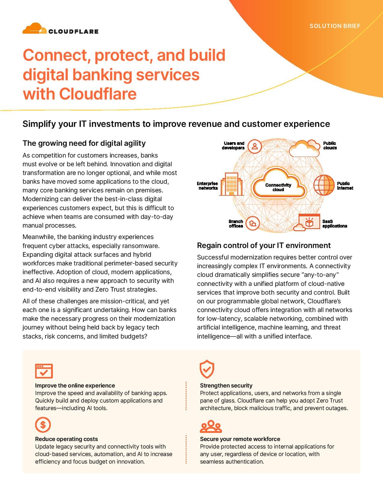 Connect, protect, and build digital banking services with Cloudflare