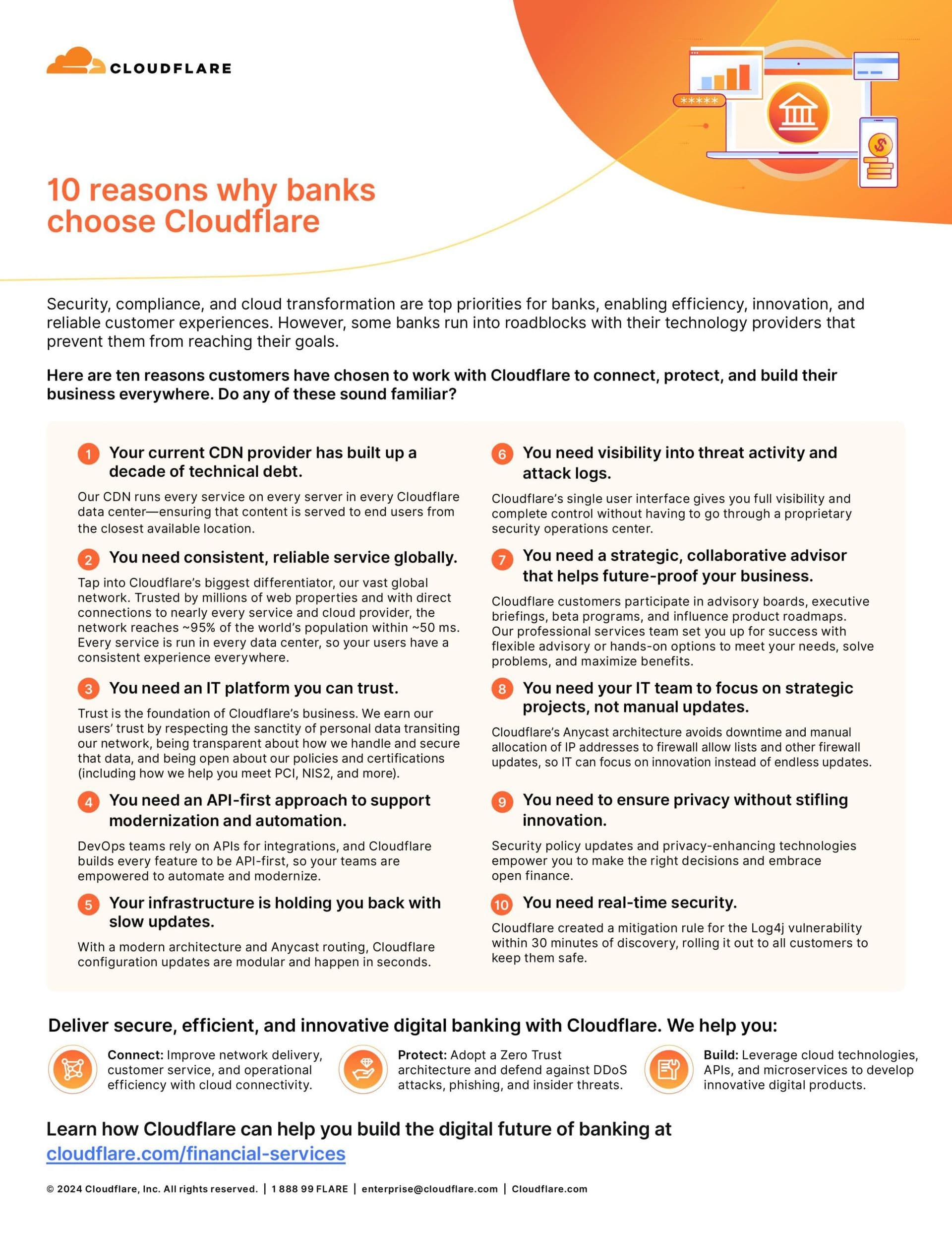10 reasons why banks choose cloudflare